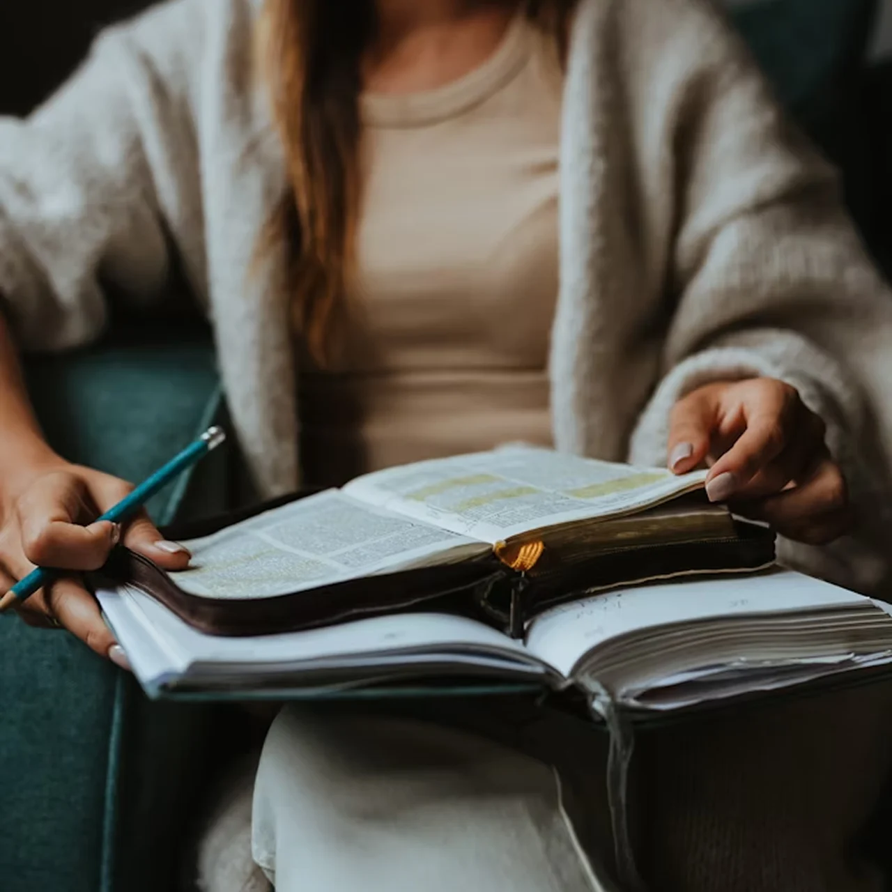 Woman constulting and taking notes